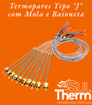 Termopar Tipo "J" c/ mola e baioneta